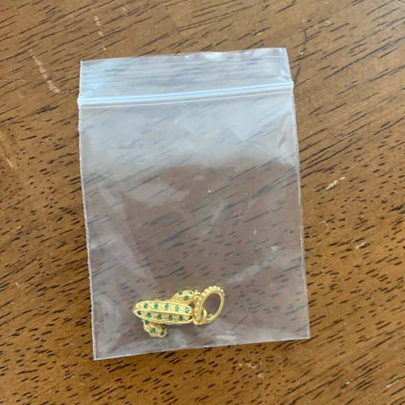 NWOT Sparkling Desert Cactus Pendant Gold-Plated Charm Sterling Silver 925 - Picture 6 of 8
